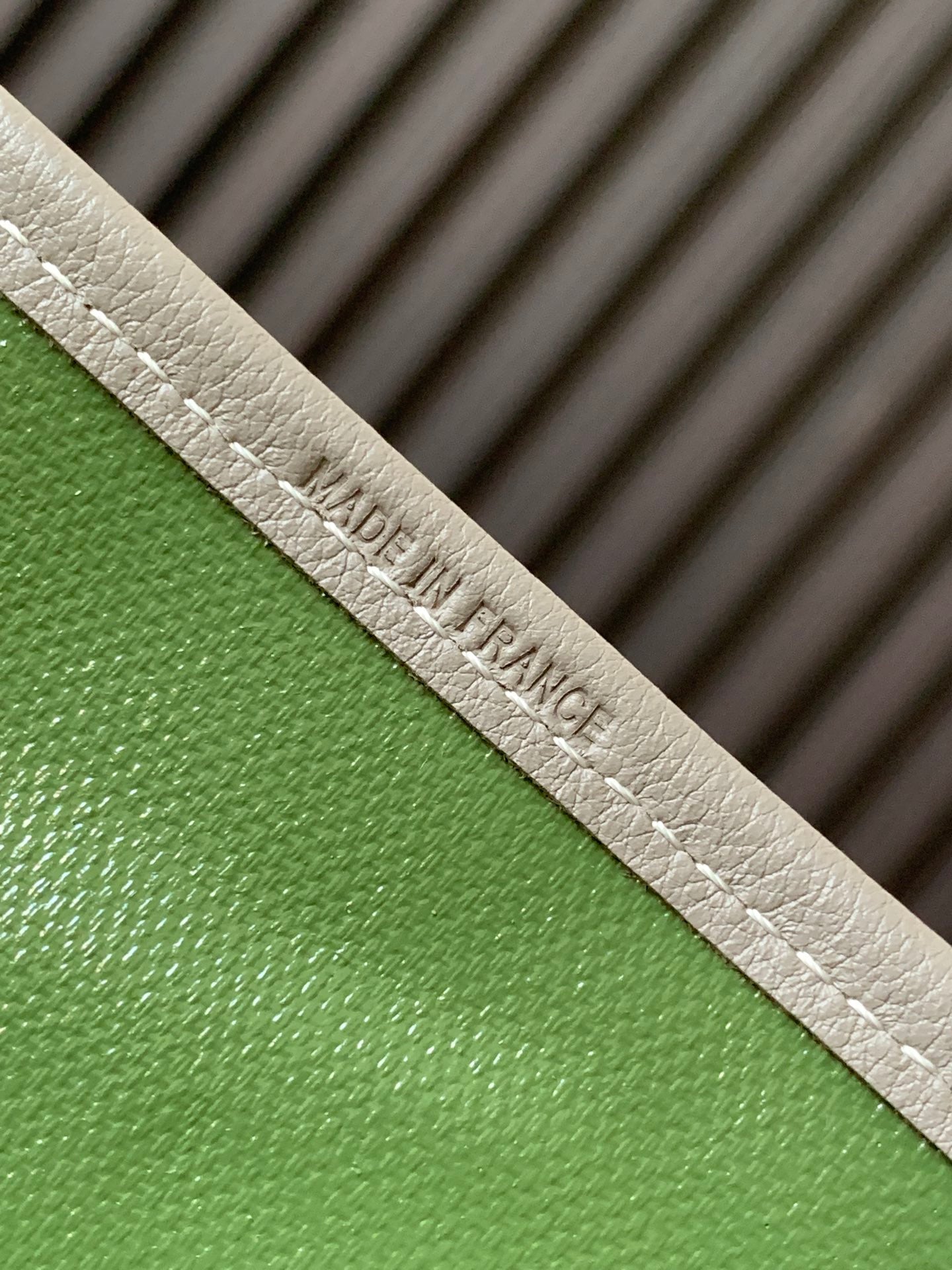 ST LOUIS PM 48CM GREIGE AND GREEN TOTE BAG