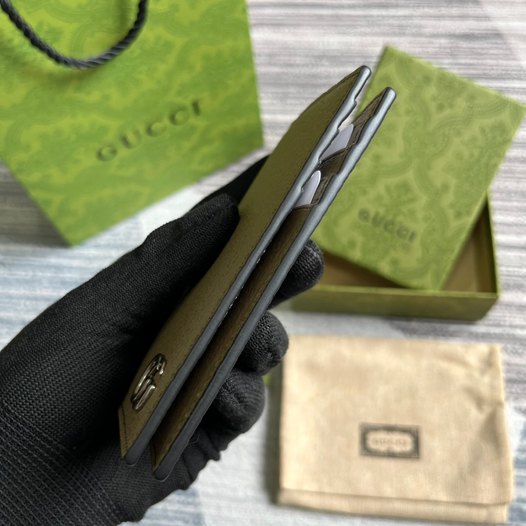 PORTEFEUILLE LONG GG MARMONT 12 EN CUIR DE VEAU MARRON MOKA