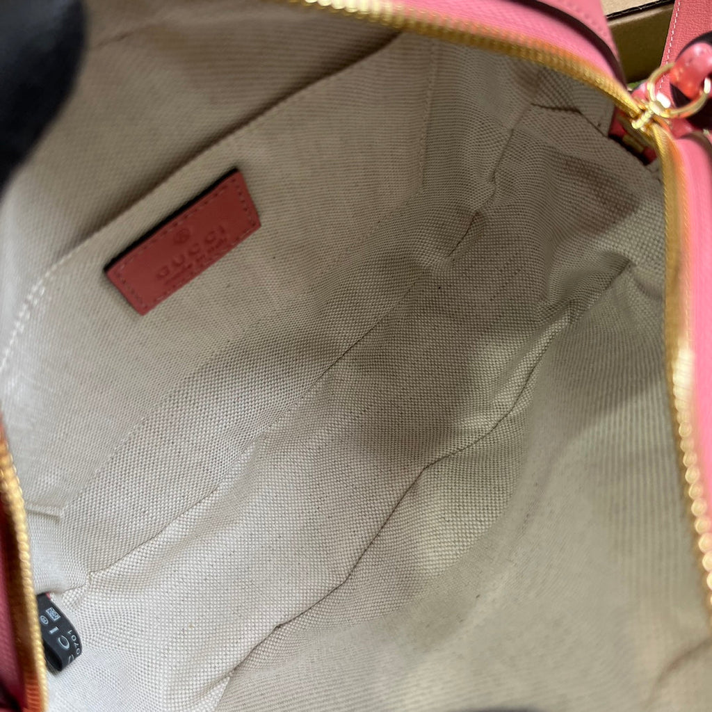 SAC À BANDOULIÈRE GG BLONDIE SMALL 21 EN CUIR DE VEAU ROSE FONCÉ