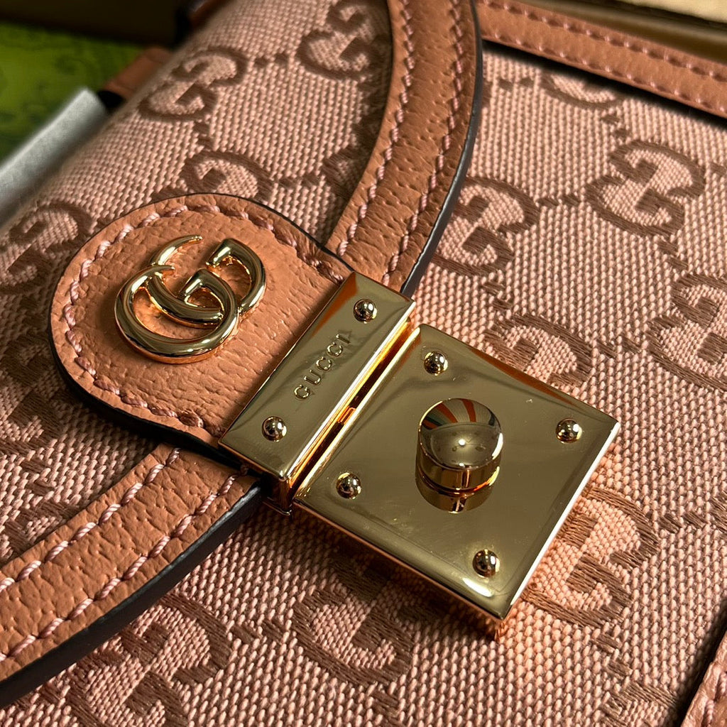 SAC À MAIN GG OPHIDIA MINI 17 EN TOILE ROSE CLAIR