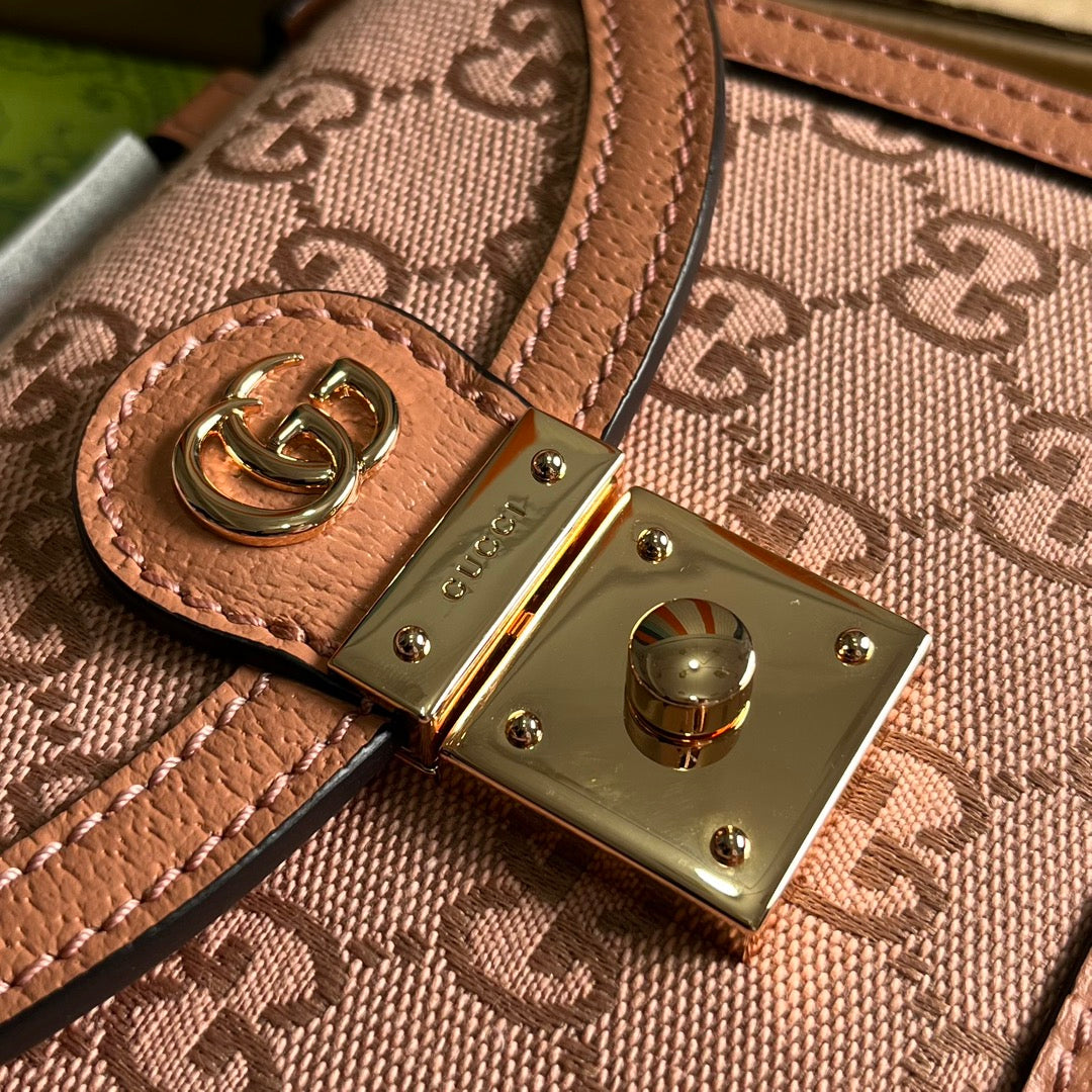 SAC À MAIN GG OPHIDIA MINI 17 EN TOILE ROSE CLAIR