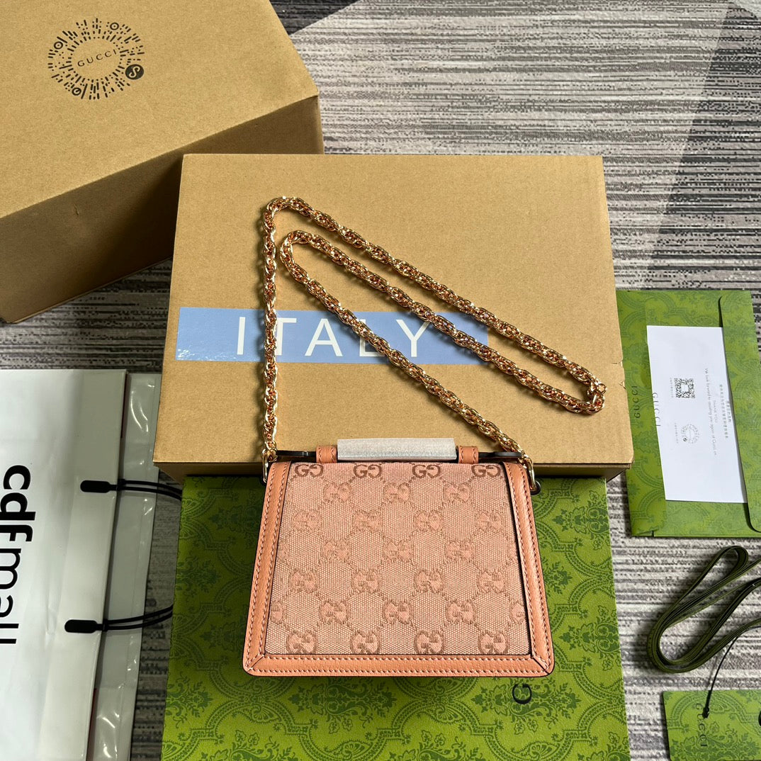 SAC À MAIN GG OPHIDIA MINI 17 EN TOILE ROSE CLAIR