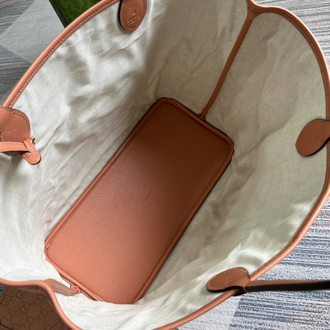 Grand sac fourre-tout GG OPHIDIA 40 en toile rose clair