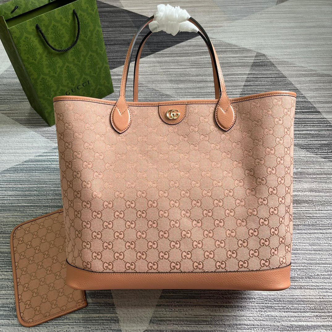 Grand sac fourre-tout GG OPHIDIA 40 en toile rose clair