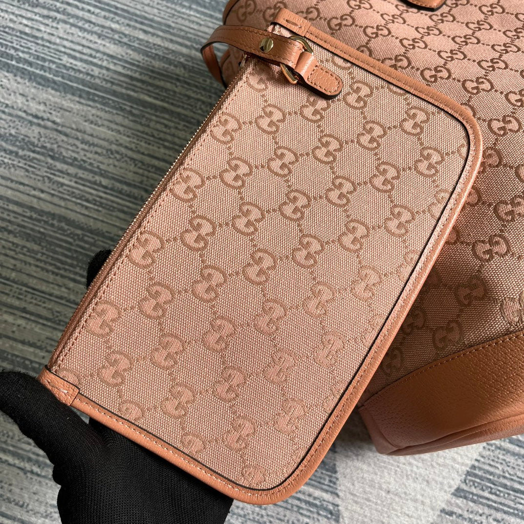 Grand sac fourre-tout GG OPHIDIA 40 en toile rose clair