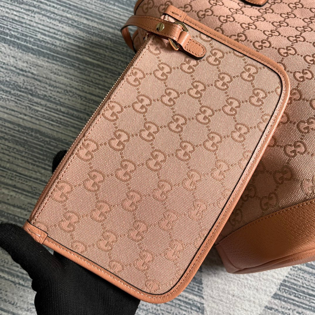 Grand sac fourre-tout GG OPHIDIA 40 en toile rose clair