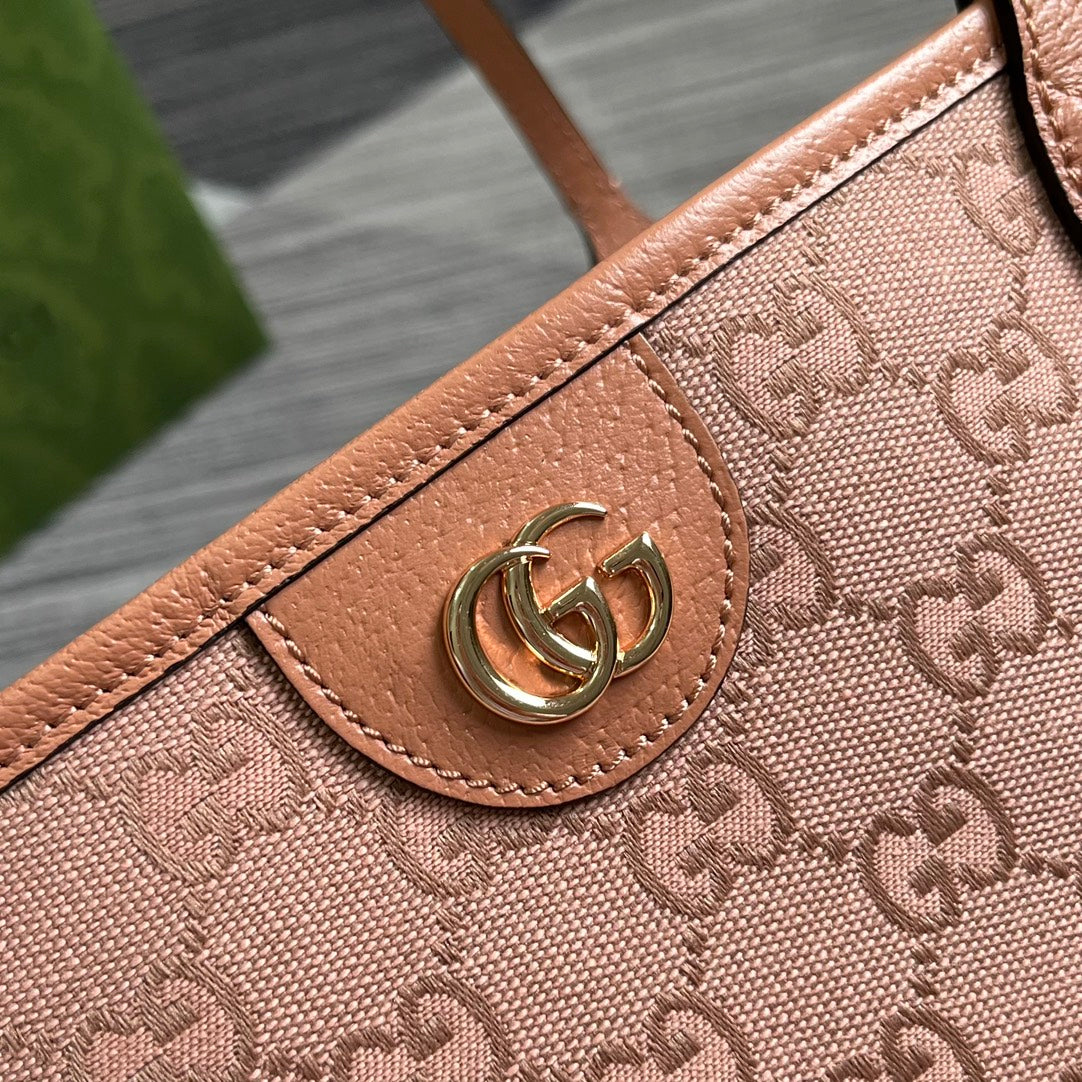 Grand sac fourre-tout GG OPHIDIA 40 en toile rose clair