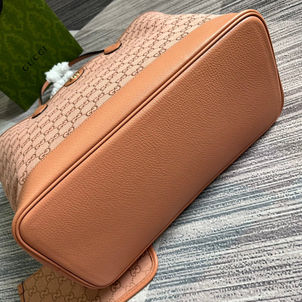 Grand sac fourre-tout GG OPHIDIA 40 en toile rose clair
