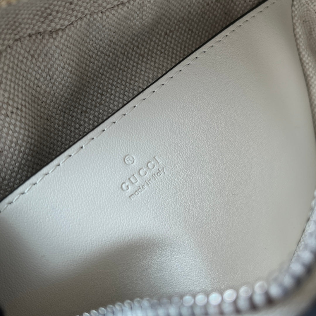 GG MARMONT MINI 18CM ZIP HAUT TOUT CUIR DE VEAU BLANC