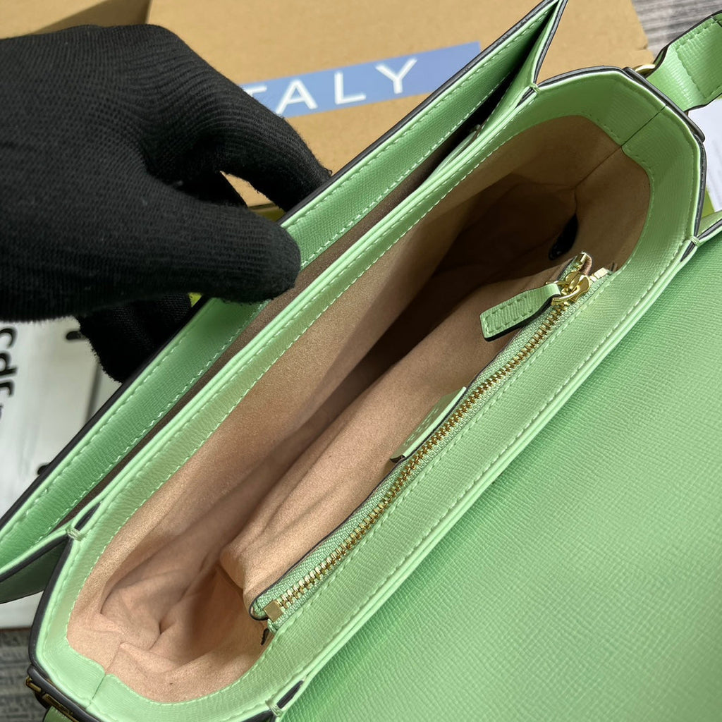 MINI SAC GG HORSEBIT 1955 25 EN CUIR DE VEAU VERT CLAIR