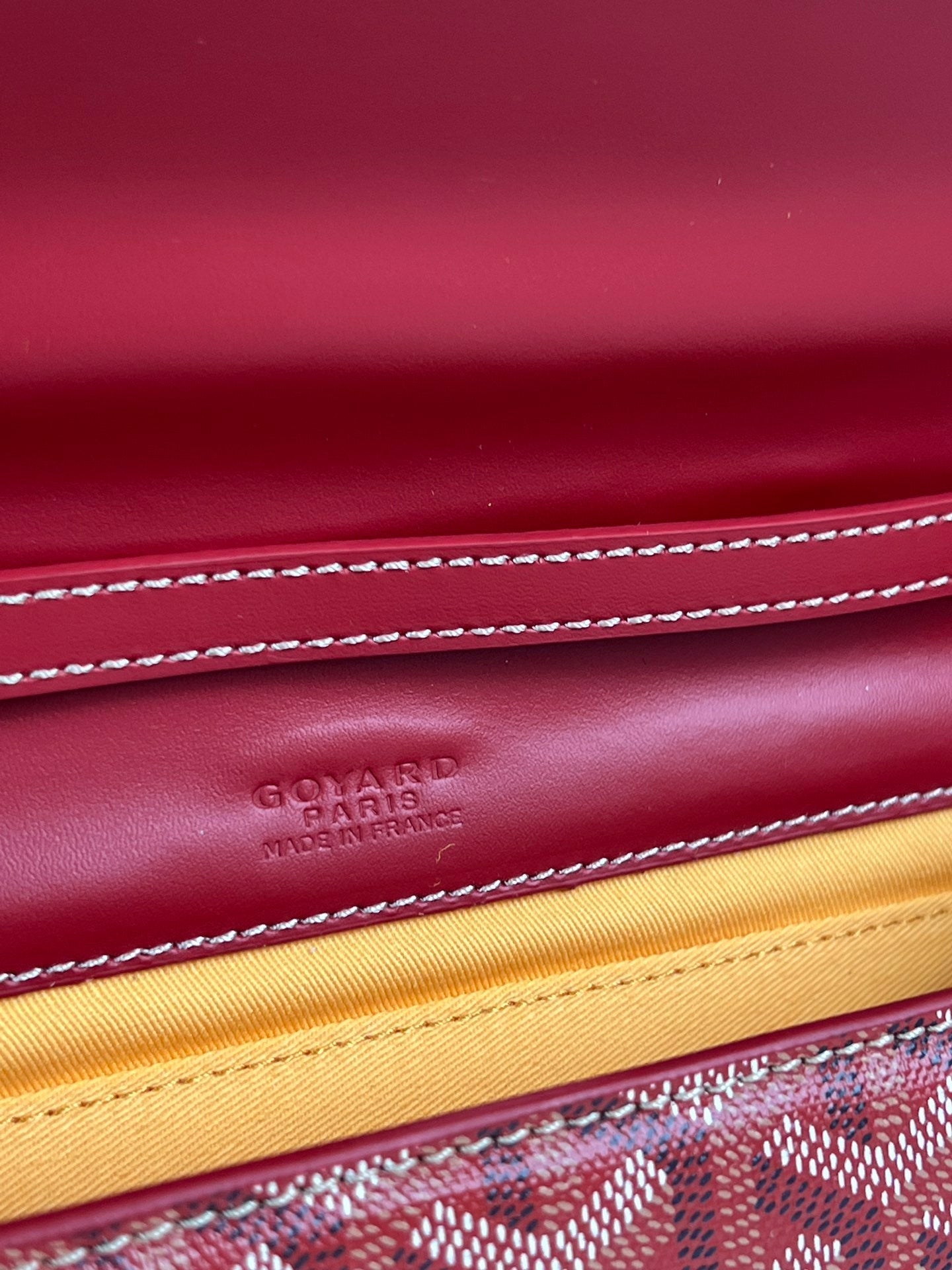 POCHETTE MONTE-CARLO PM 25 EN TOILE GOYARDINE ROUGE CLASSIQUE