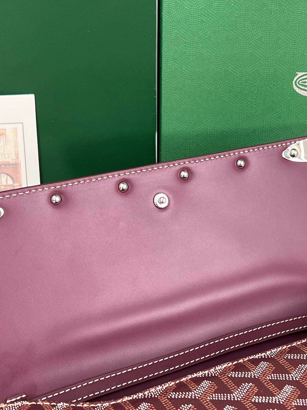 POCHETTE MONTE-CARLO PM 25 EN TOILE GOYARDINE VIN ROUGE