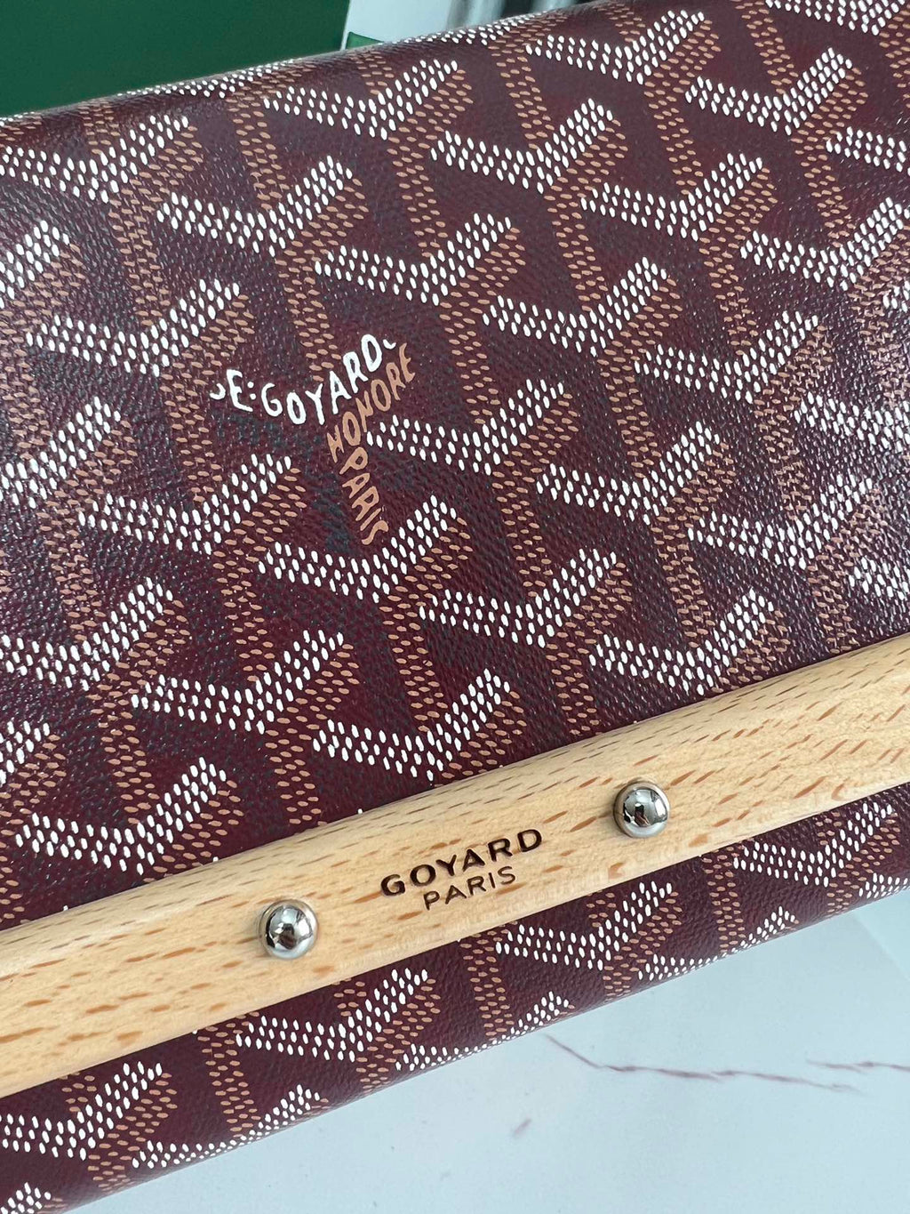 POCHETTE MONTE-CARLO PM 25 EN TOILE GOYARDINE VIN ROUGE