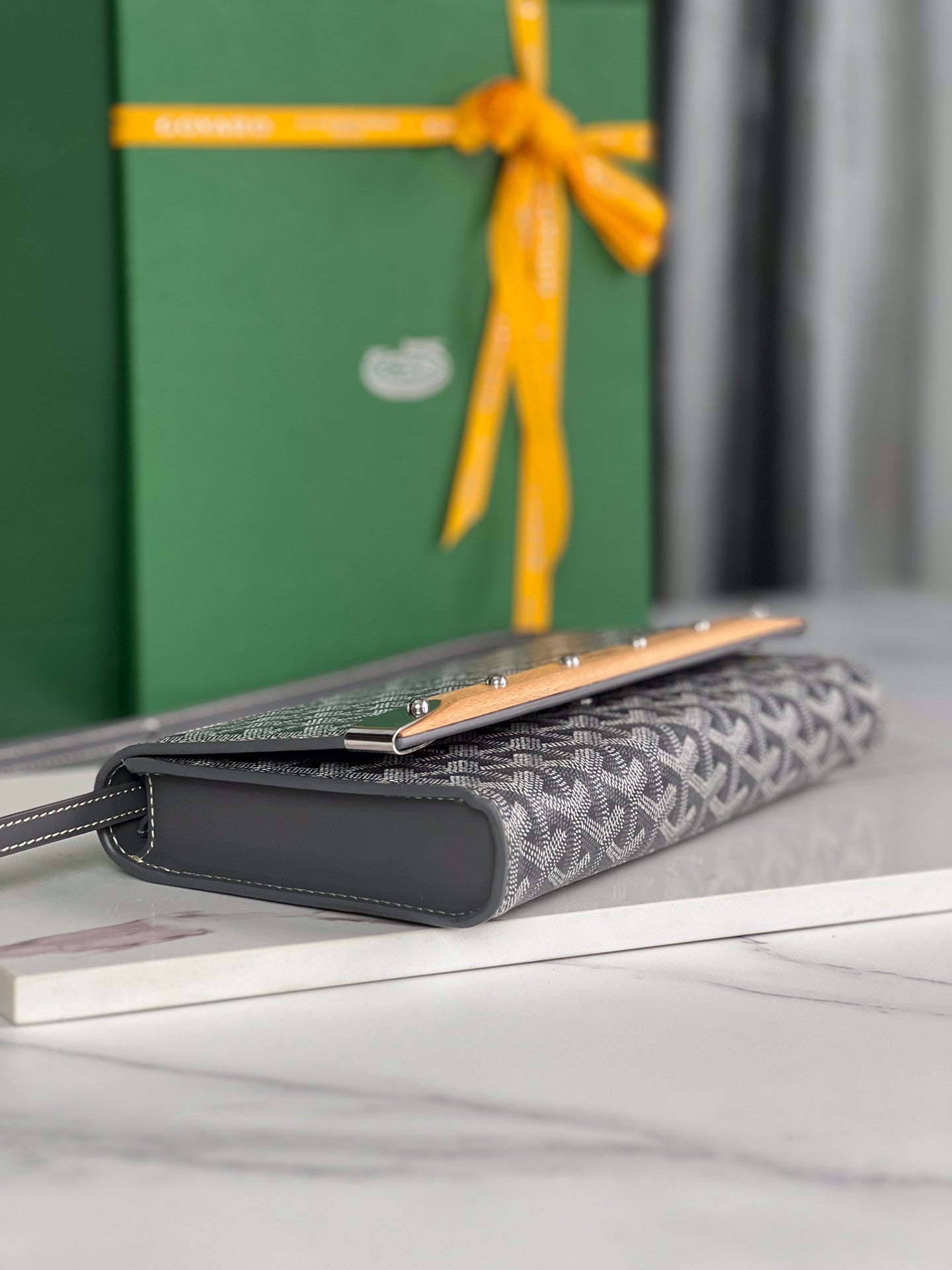 POCHETTE MONTE-CARLO PM 25 EN TOILE GOYARDINE GRIS