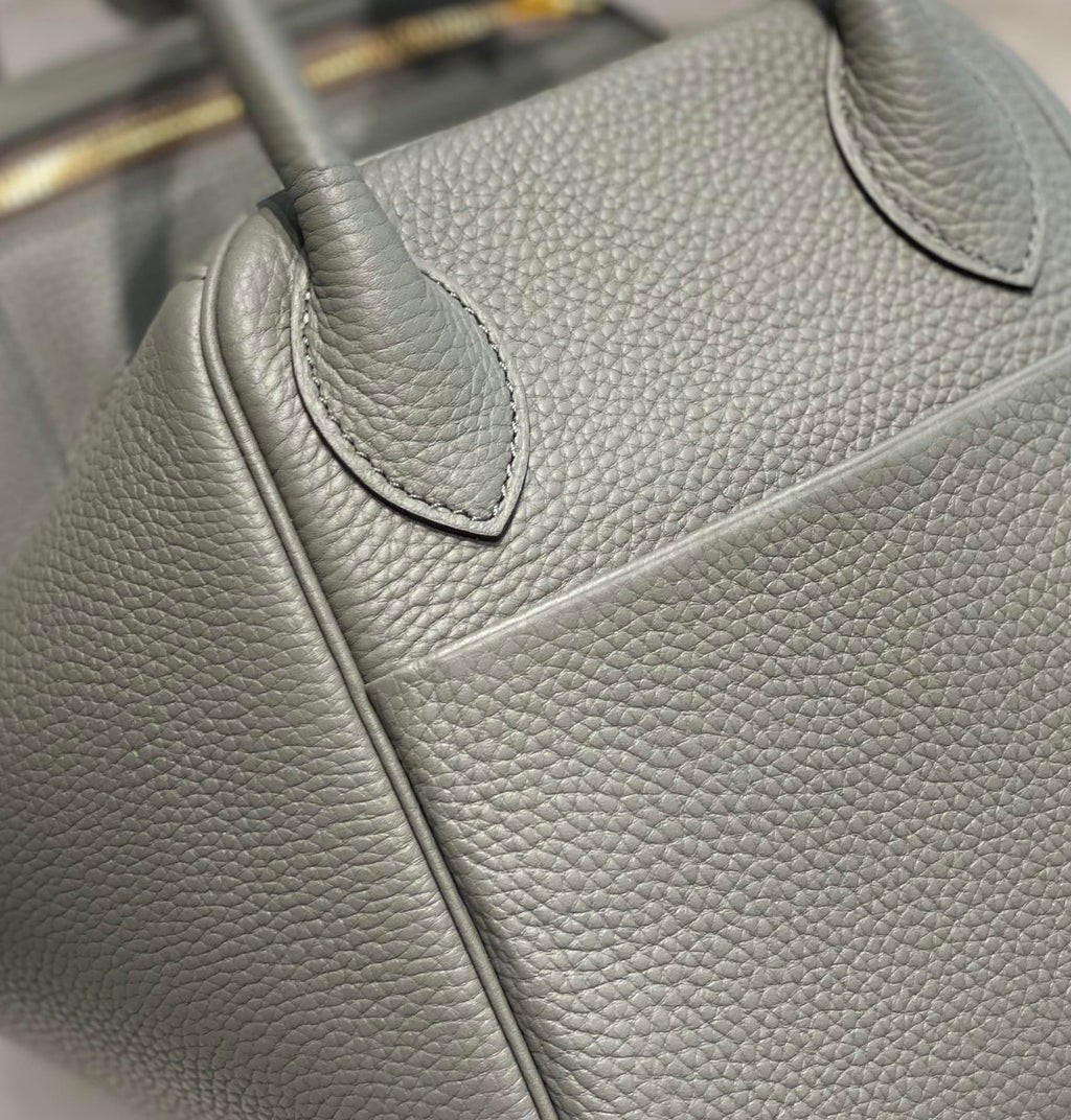 SAC HM LINDY 30 EN CUIR TAURILLON GRIS CLEMENCE