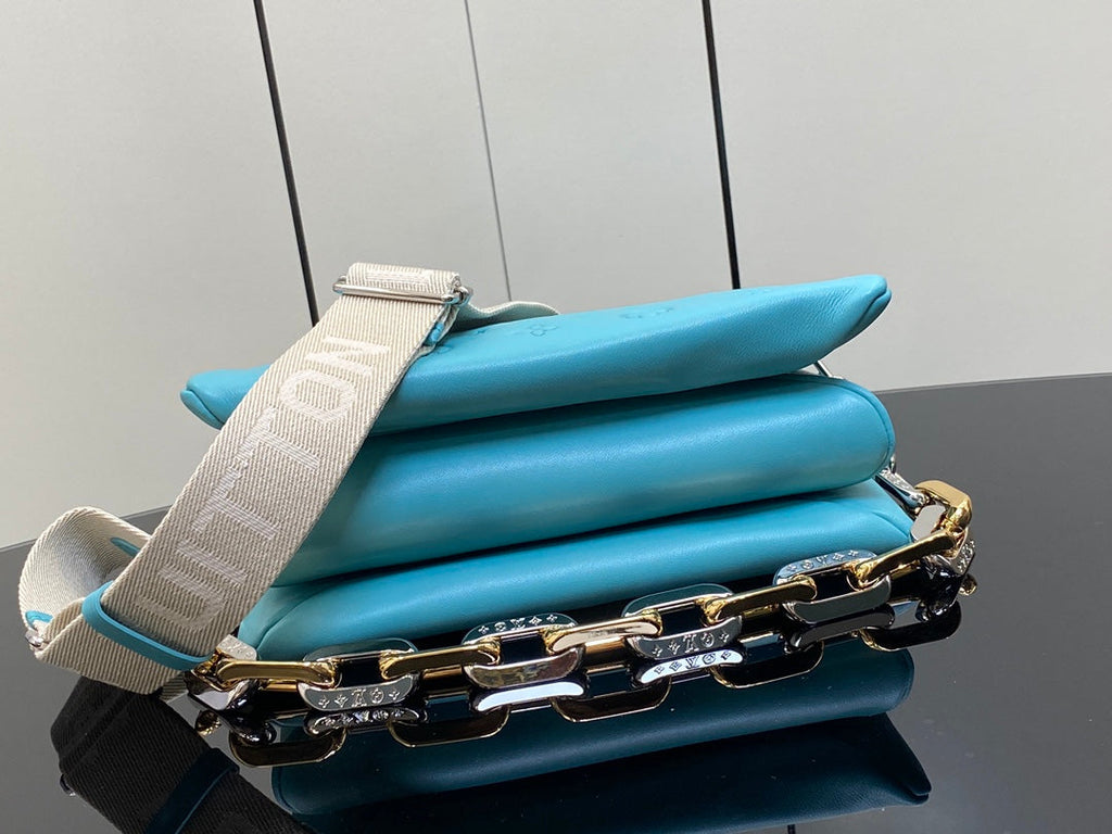 COUSSIN PM 26CM TIFFANY BLUE MONOGRAM EMPREINTE CALFSKIN