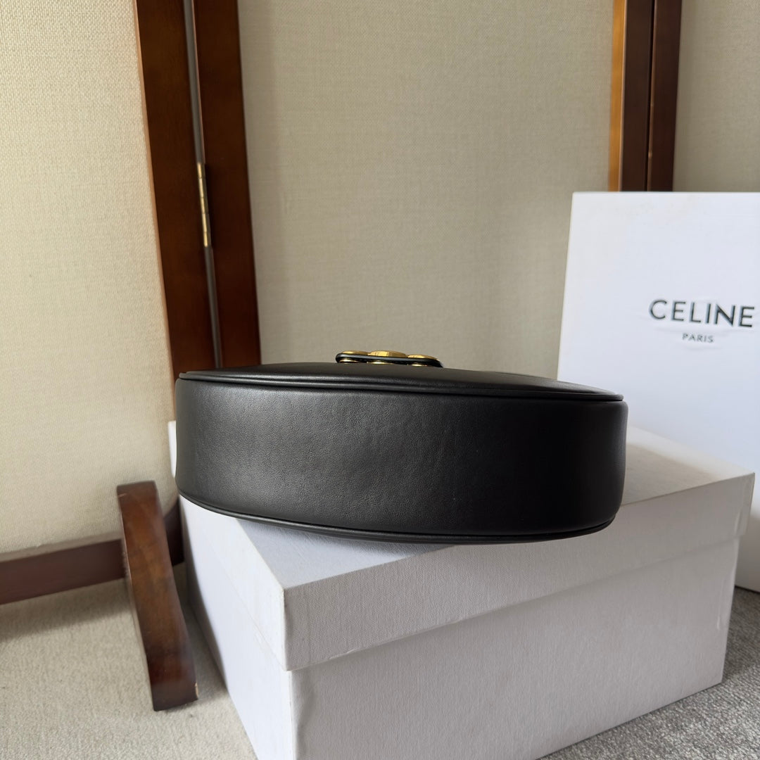 CELINE AVA BAG 23CM BLACK CALFSKIN