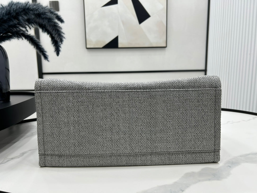 SAC CC DEAUVILLE EN TWEED CUIR VERT FONCÉ QUINCAILLERIE DORÉ 18