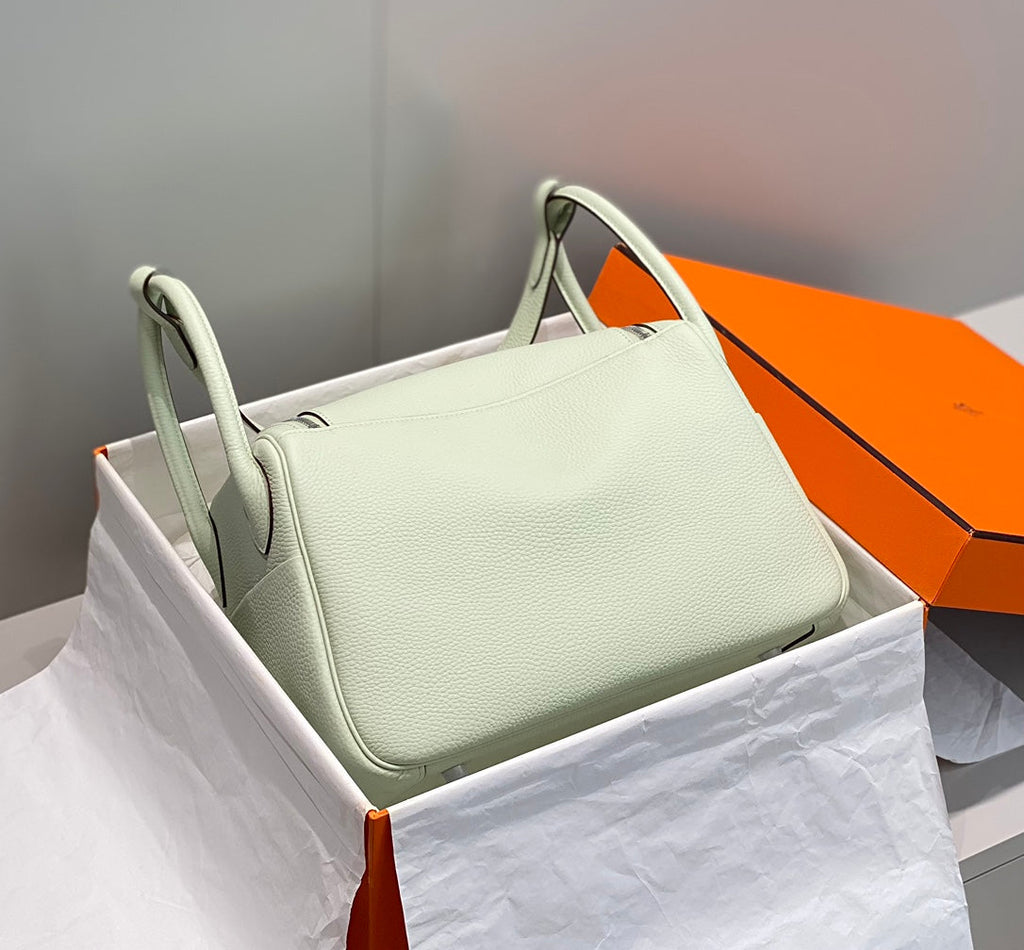 SAC HM LINDY 30 CUIR TAURILLON CLEMENCE MENTHE