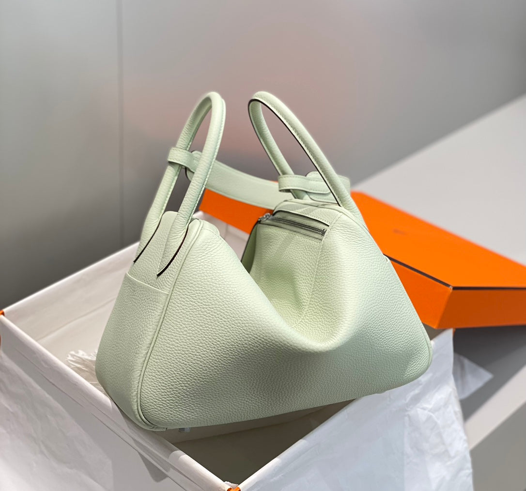 SAC HM LINDY 30 CUIR TAURILLON CLEMENCE MENTHE