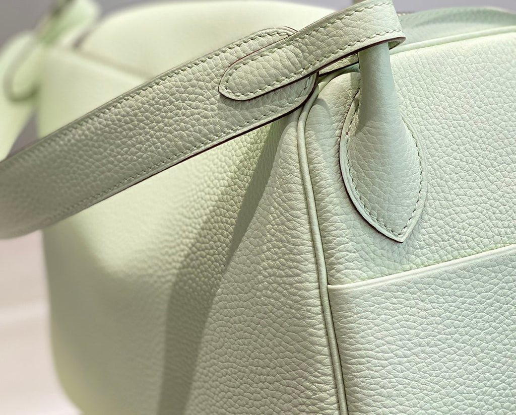 SAC HM LINDY 26 CUIR TAURILLON CLEMENCE MENTHE
