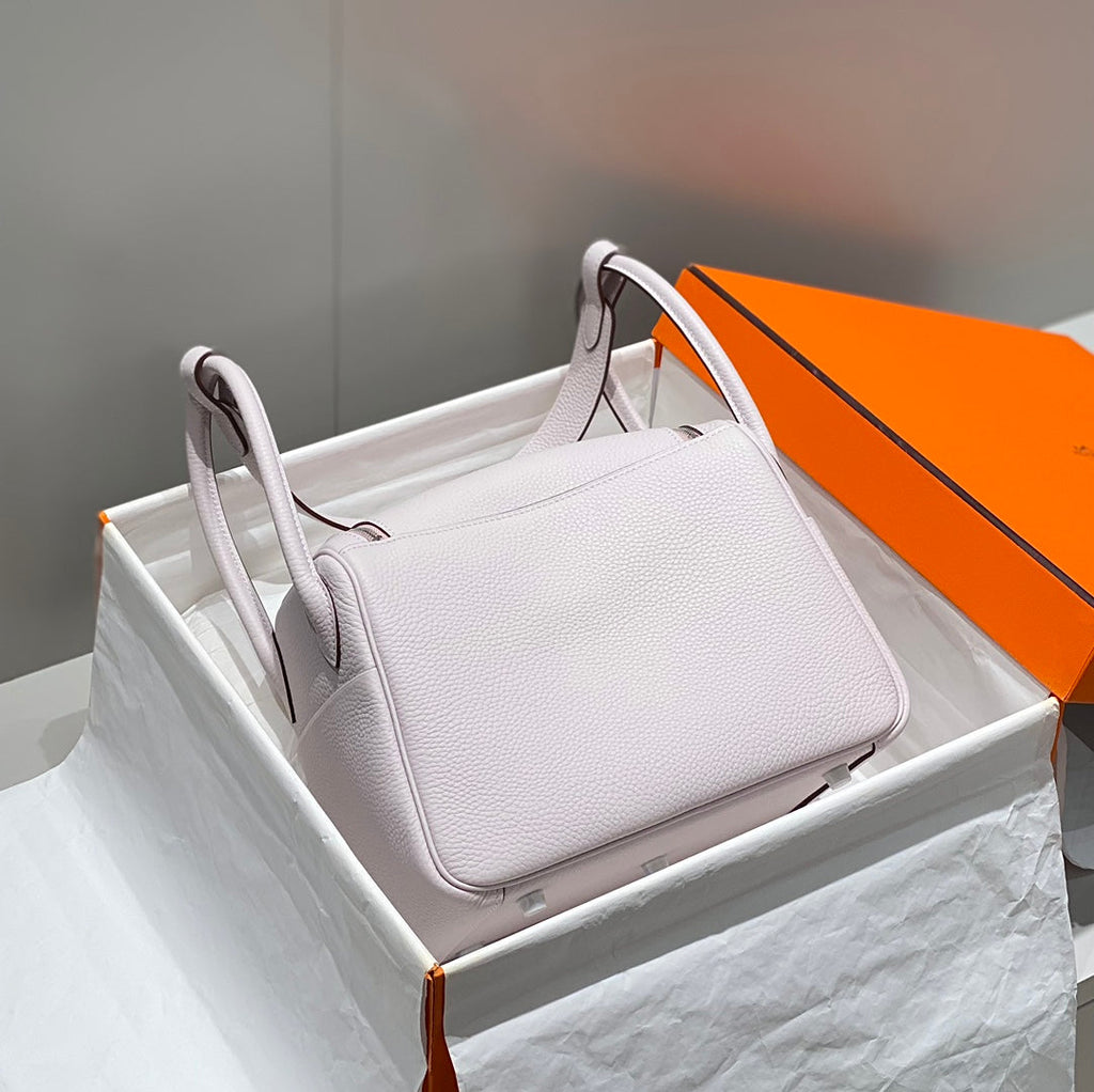 SAC HM LINDY 26 EN CUIR TAURILLON CLEMENCE ROSE DOUX