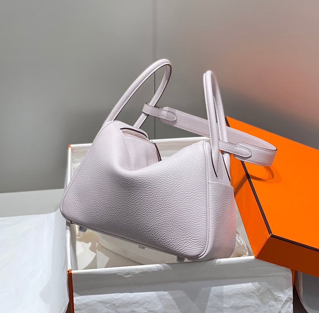 SAC HM LINDY 26 EN CUIR TAURILLON CLEMENCE ROSE DOUX