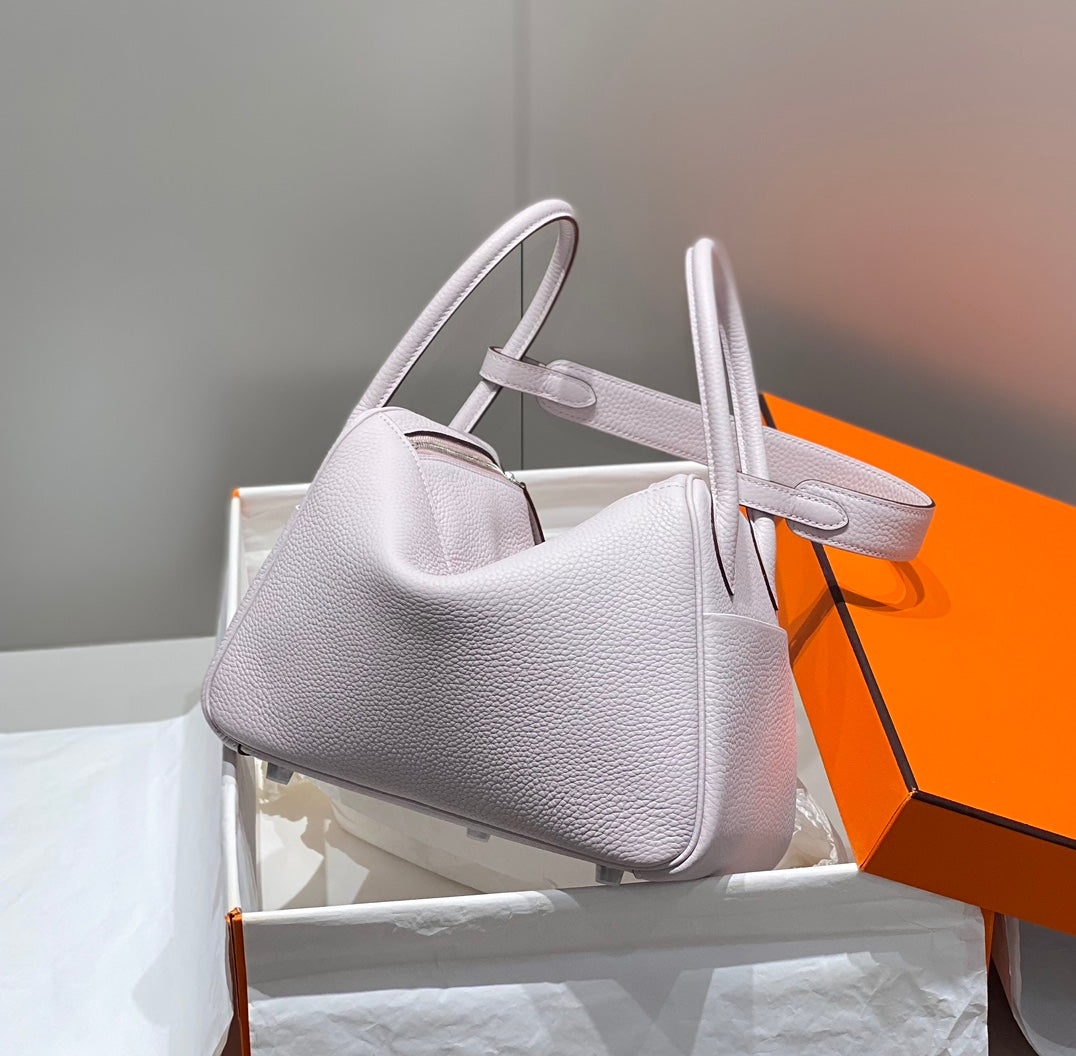SAC HM LINDY 26 EN CUIR TAURILLON CLEMENCE ROSE DOUX