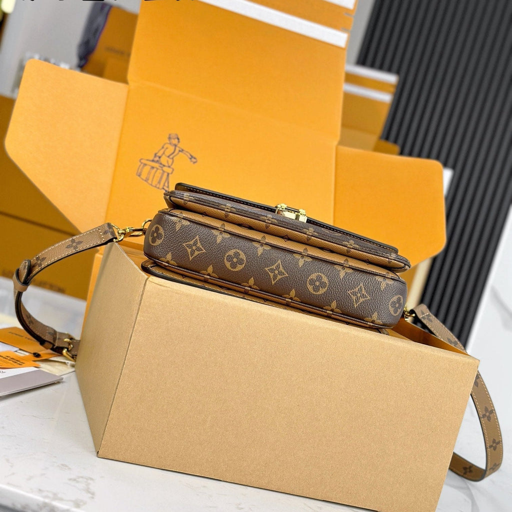 LV POCHETTE MÉTIS MARRON MIX GINGEMBRE MARRON MONOGRAMME TOILE INVERSE 204264