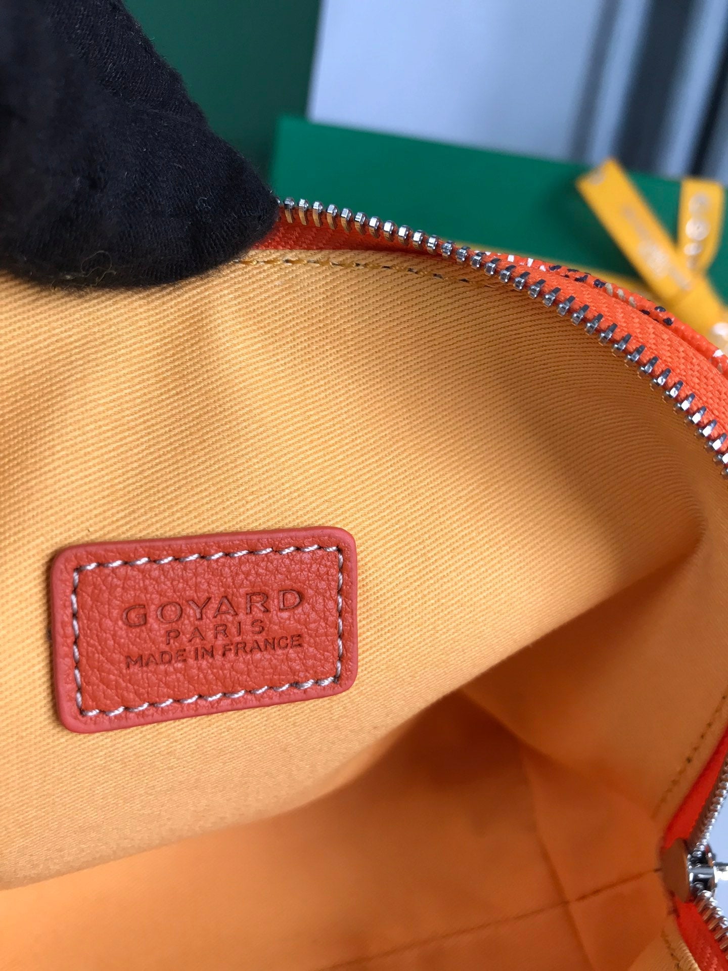 TROUSSE À COSMÉTIQUES VENDÔME 17 EN TOILE GOYARDINE ORANGE ET GARNITURES EN CUIR DE VEAU