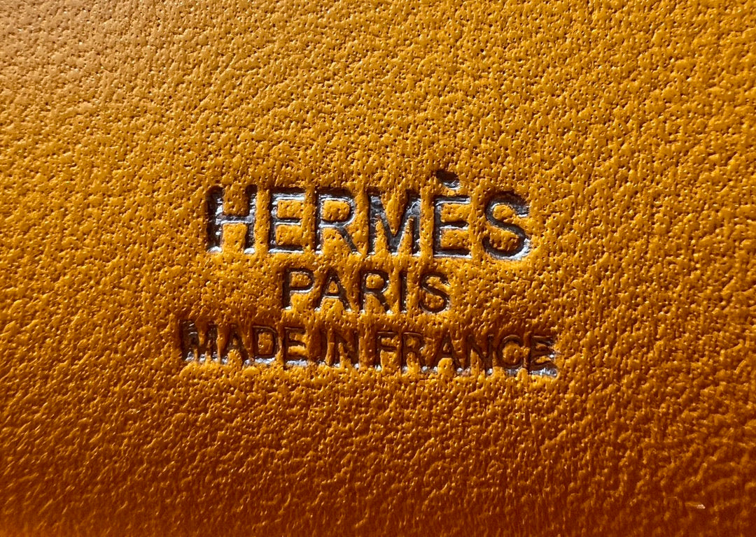 POCHETTE HM KELLY 22 CM ORANGE SWIFT QUINCAILLERIE ARGENTÉE