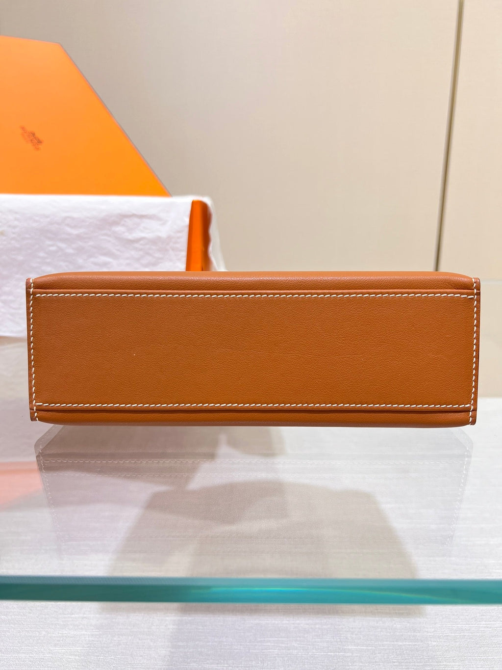 POCHETTE HM KELLY 22 CM OR SWIFT QUINCAILLERIE ARGENTÉE