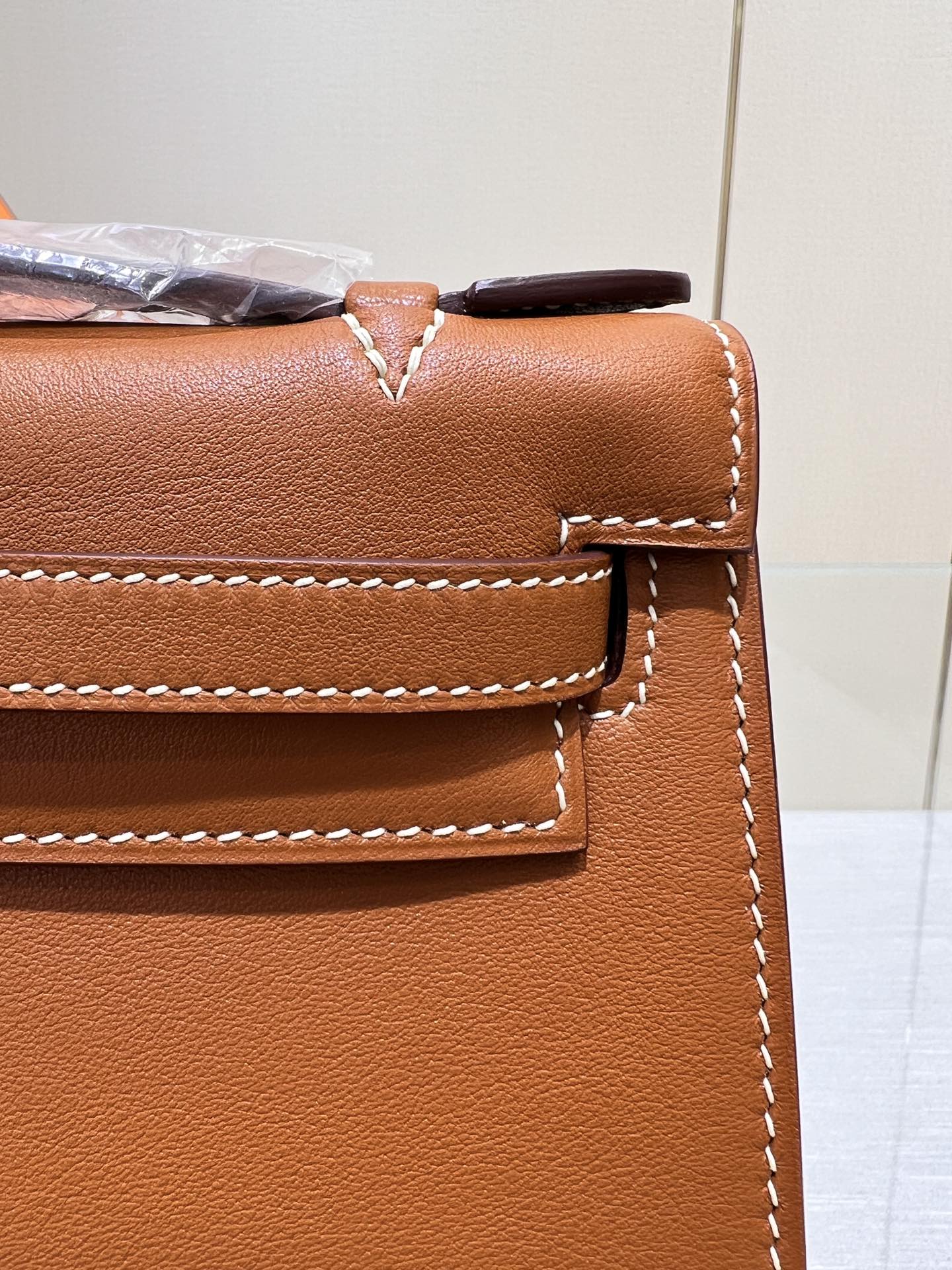 POCHETTE HM KELLY 22 CM OR SWIFT QUINCAILLERIE ARGENTÉE