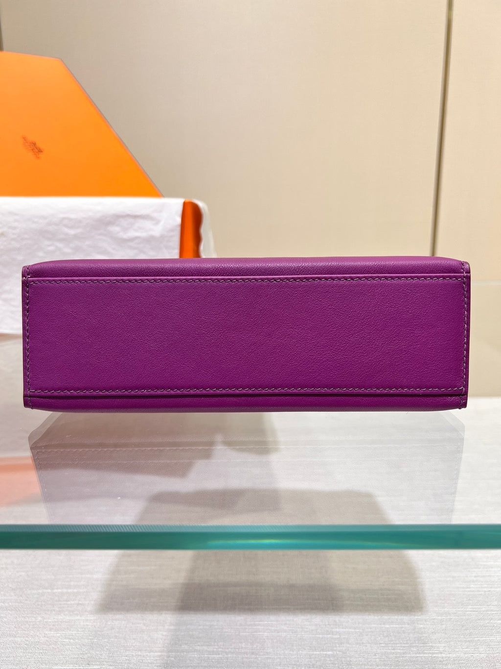 POCHETTE HM KELLY 22 CM VIOLET SWIFT QUINCAILLERIE ARGENTÉE