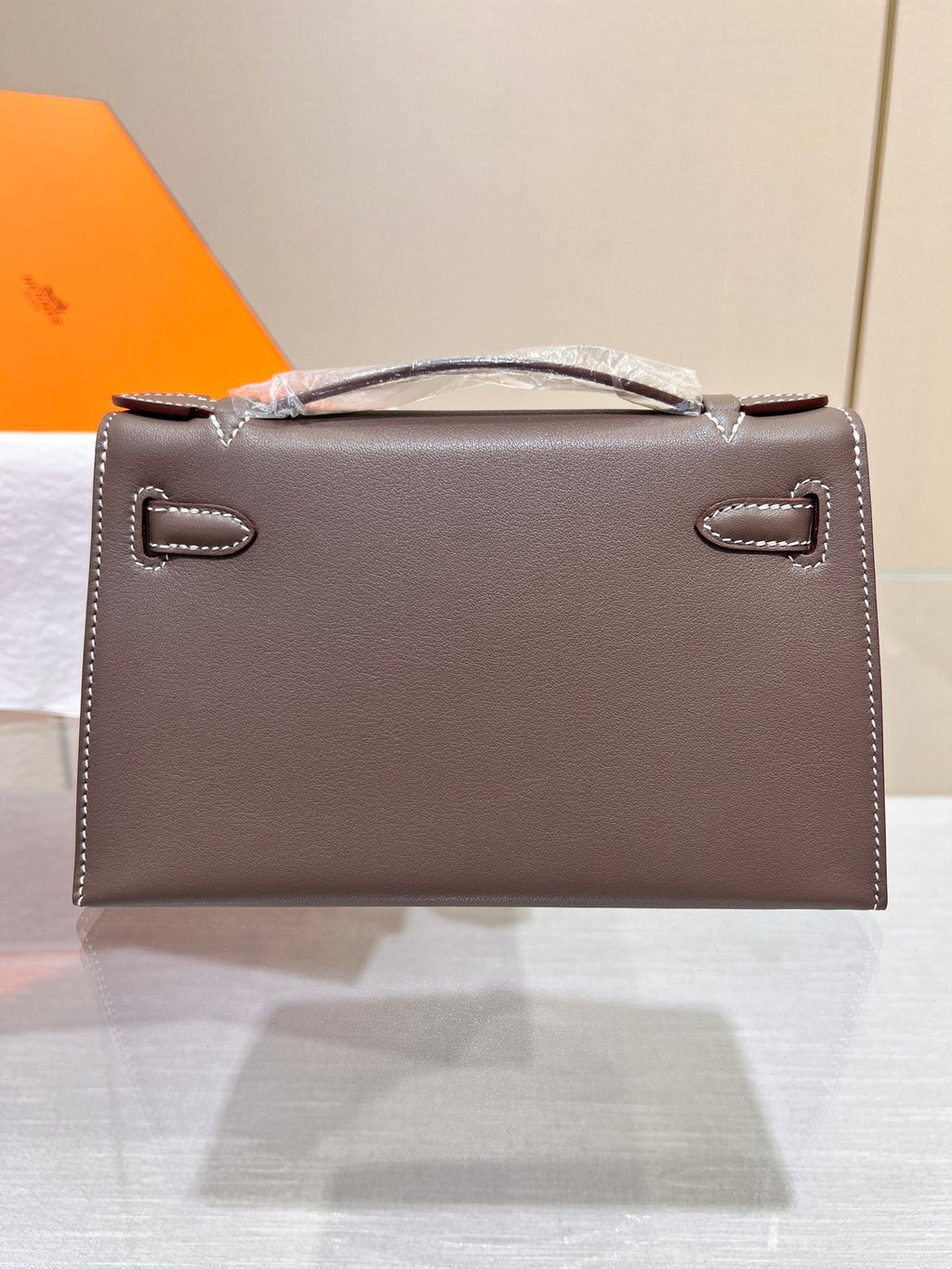 POCHETTE HM KELLY 22CM ETAN SWIFT QUINCAILLERIE DOREE