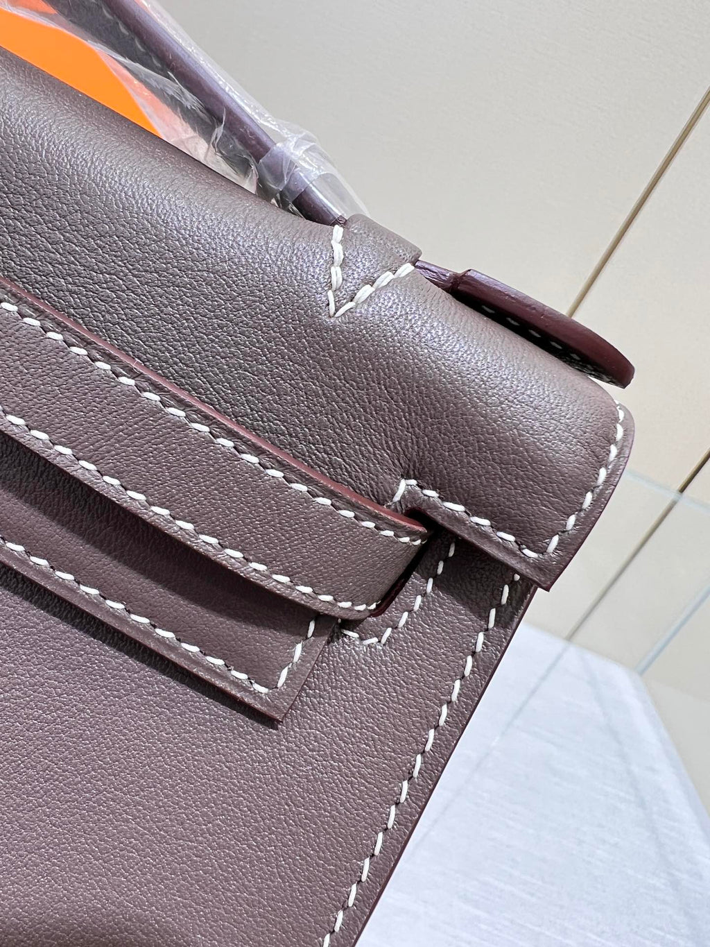 POCHETTE HM KELLY 22CM ETAN SWIFT QUINCAILLERIE DOREE