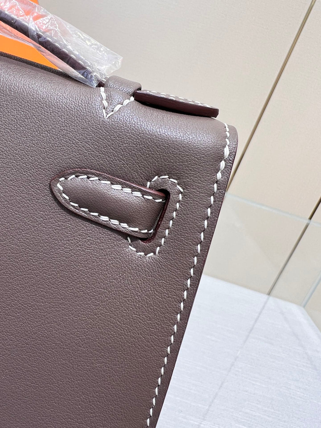 POCHETTE HM KELLY 22CM ETAN SWIFT QUINCAILLERIE DOREE