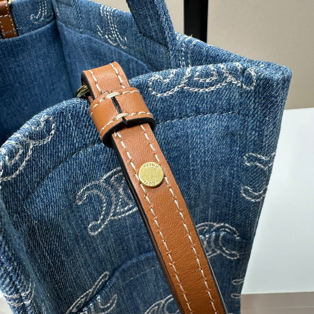 PETIT CABAS THAÏS BLEU DENIM 25