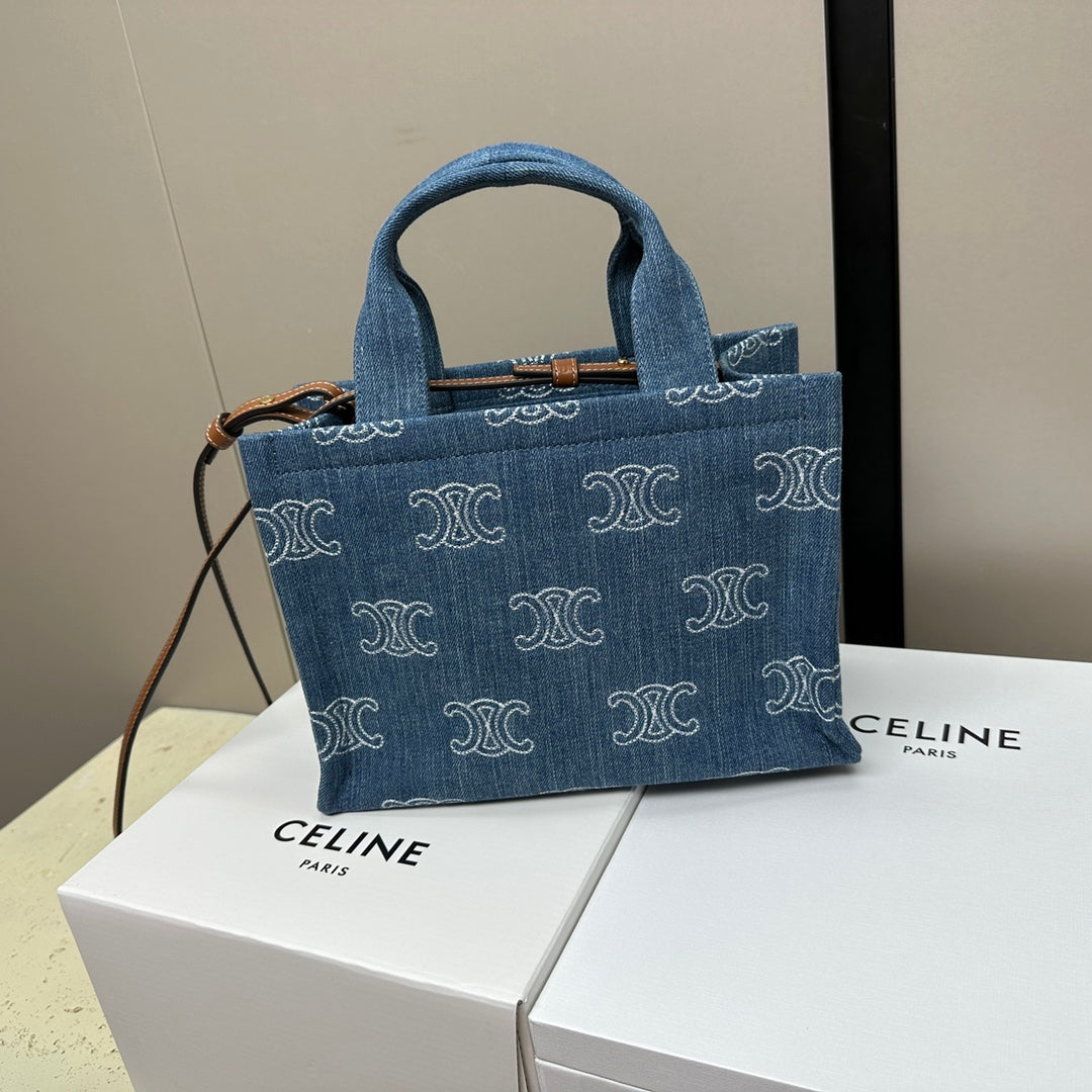 PETIT CABAS THAÏS BLEU DENIM 25