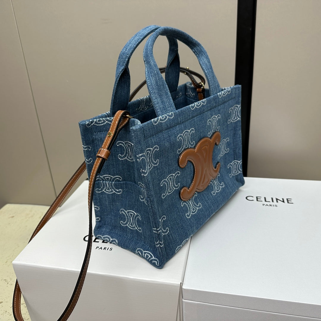 PETIT CABAS THAÏS BLEU DENIM 25