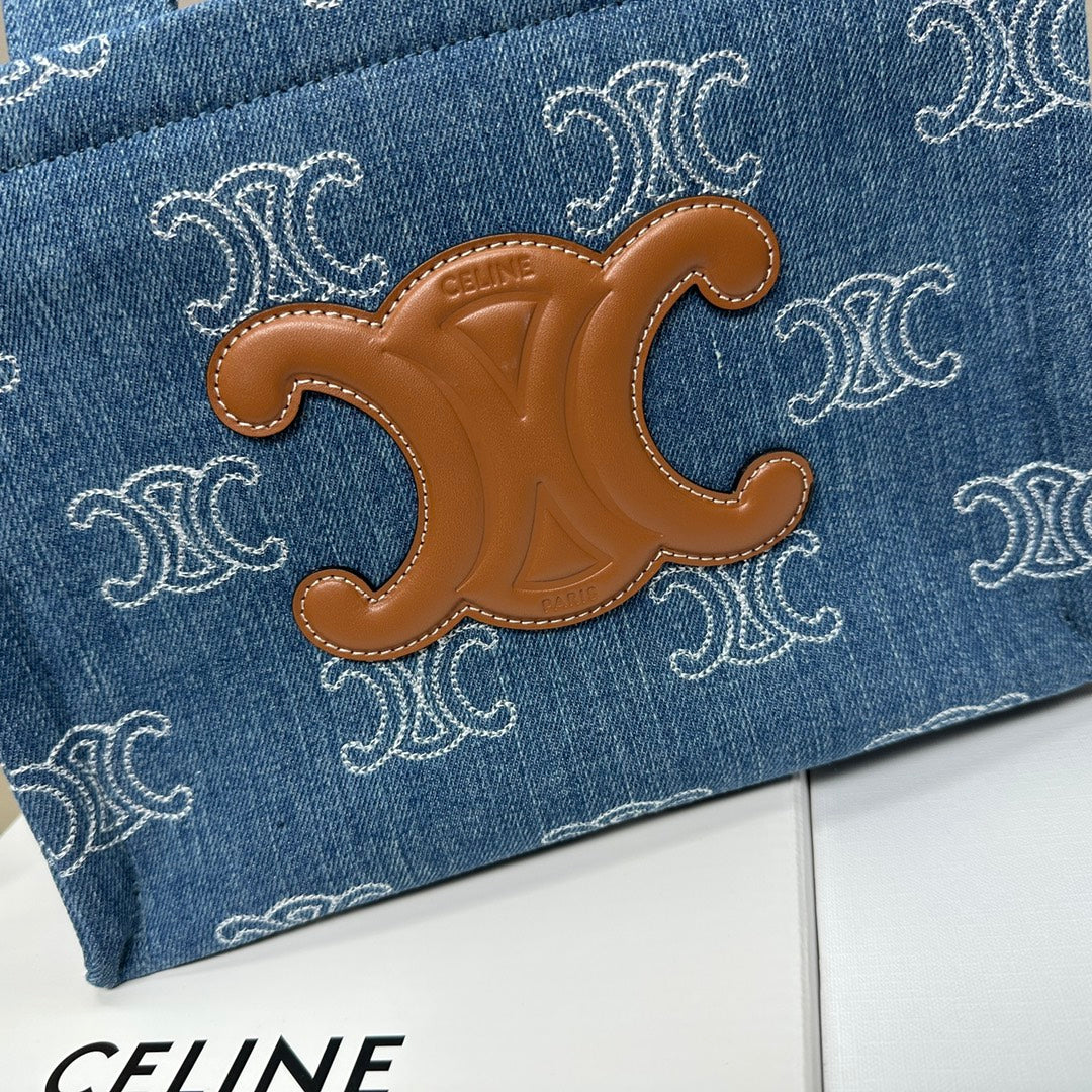 PETIT CABAS THAÏS BLEU DENIM 25