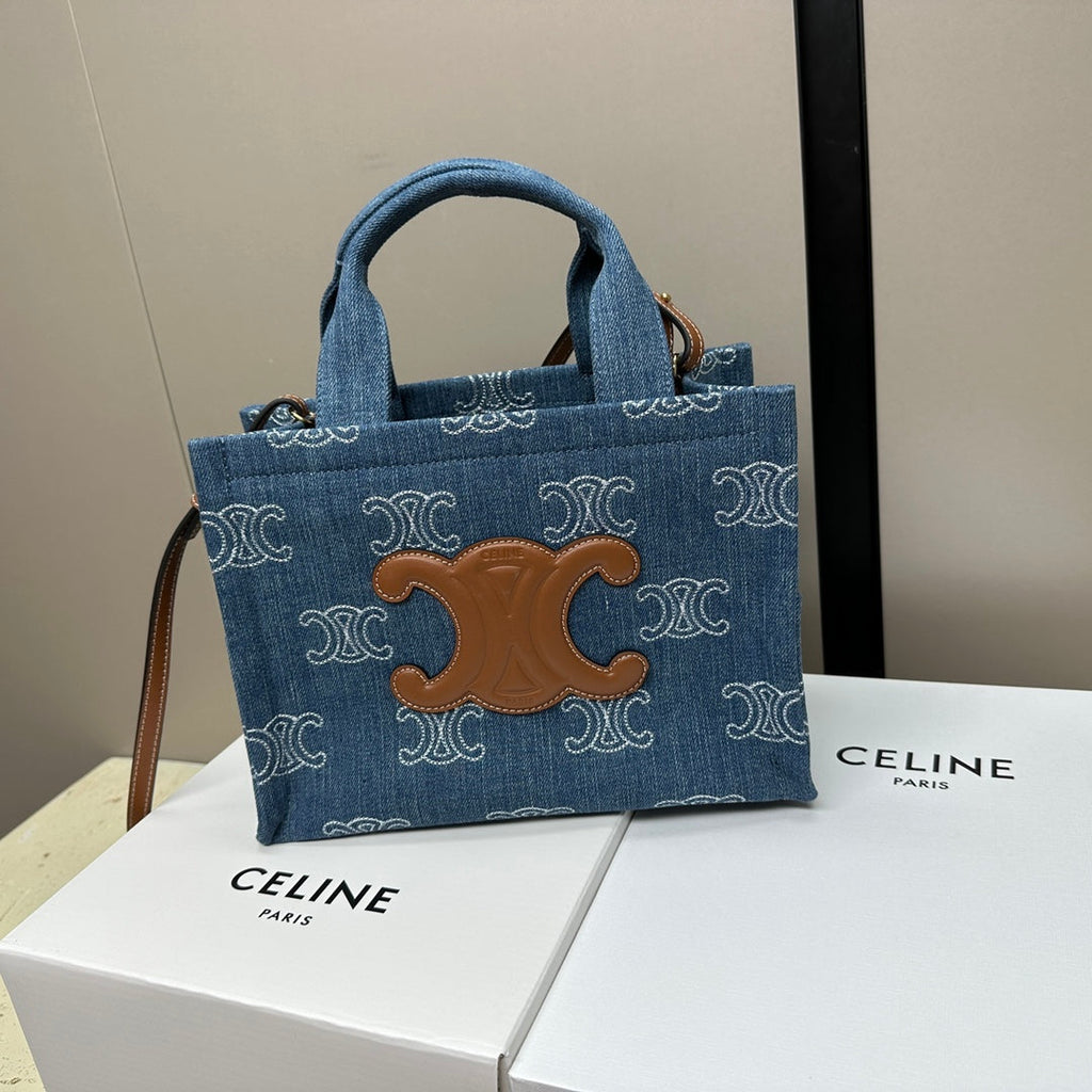 PETIT CABAS THAÏS BLEU DENIM 25