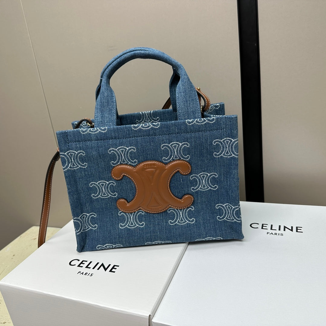 PETIT CABAS THAÏS BLEU DENIM 25