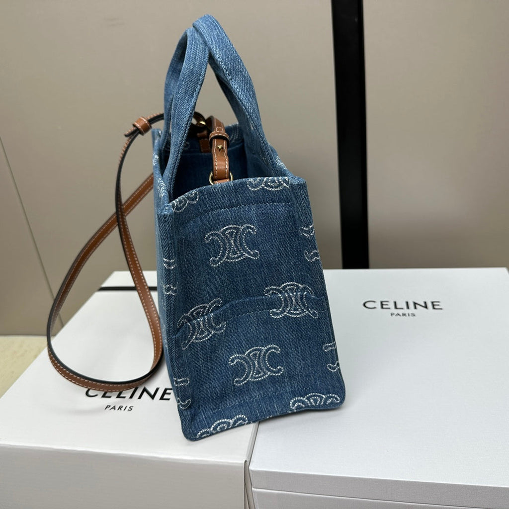 PETIT CABAS THAÏS BLEU DENIM 25