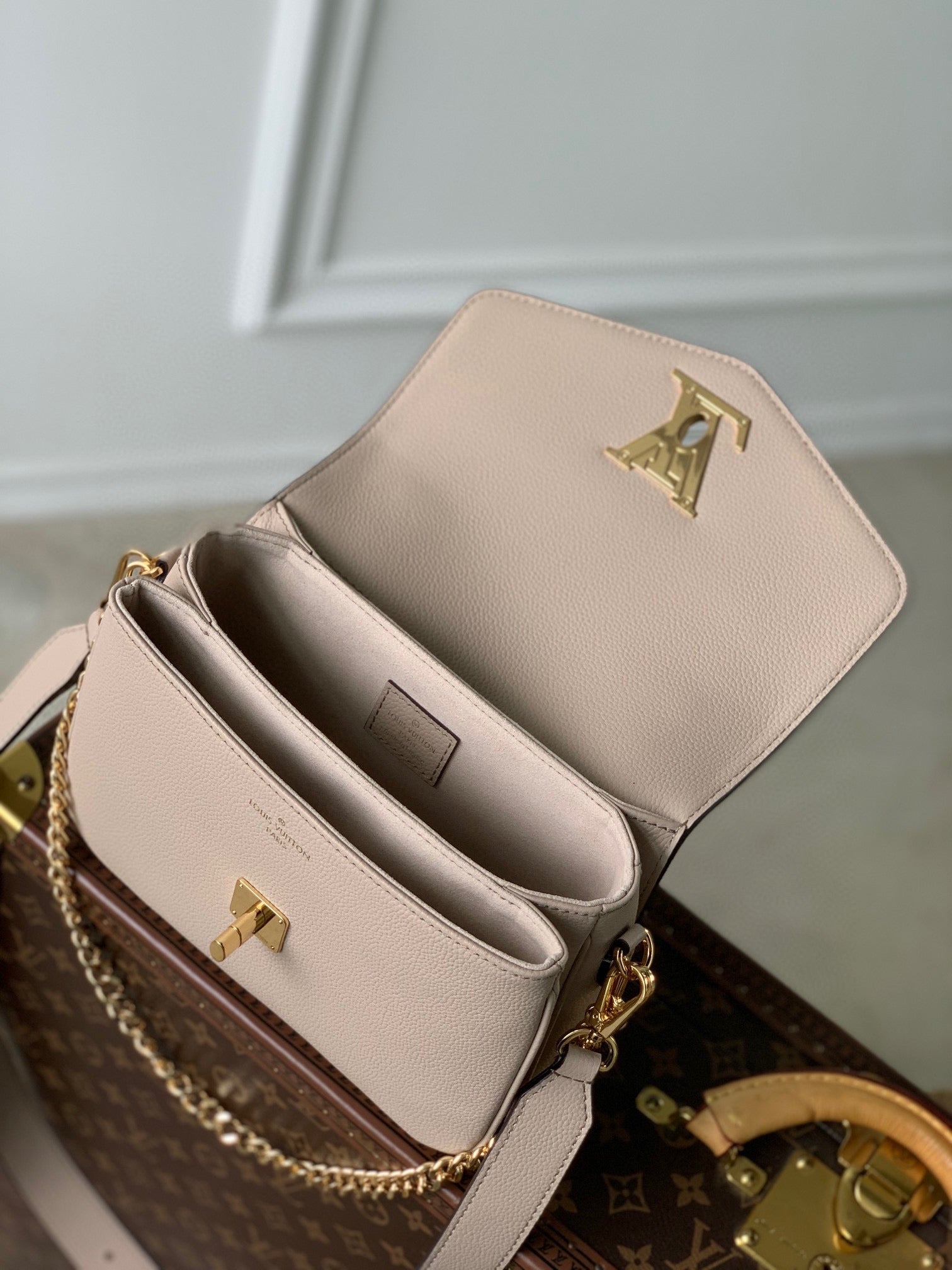 OXFORD 22 EN CUIR D'AGNEAU BEIGE QUINCAILLERIE DORÉ