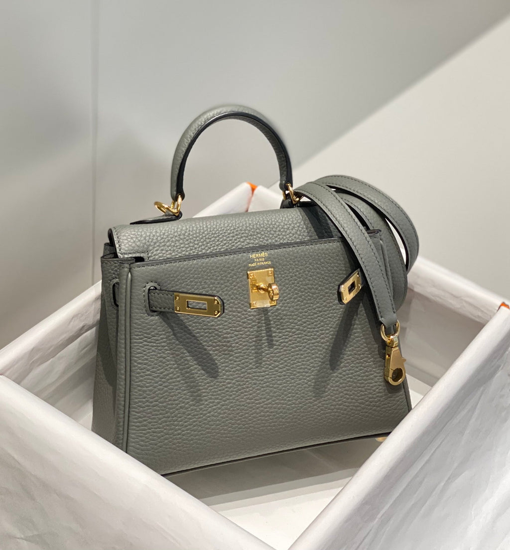 HM ミニ ケリー 20cm グリス マイヤー トーゴレザー ゴールド金具