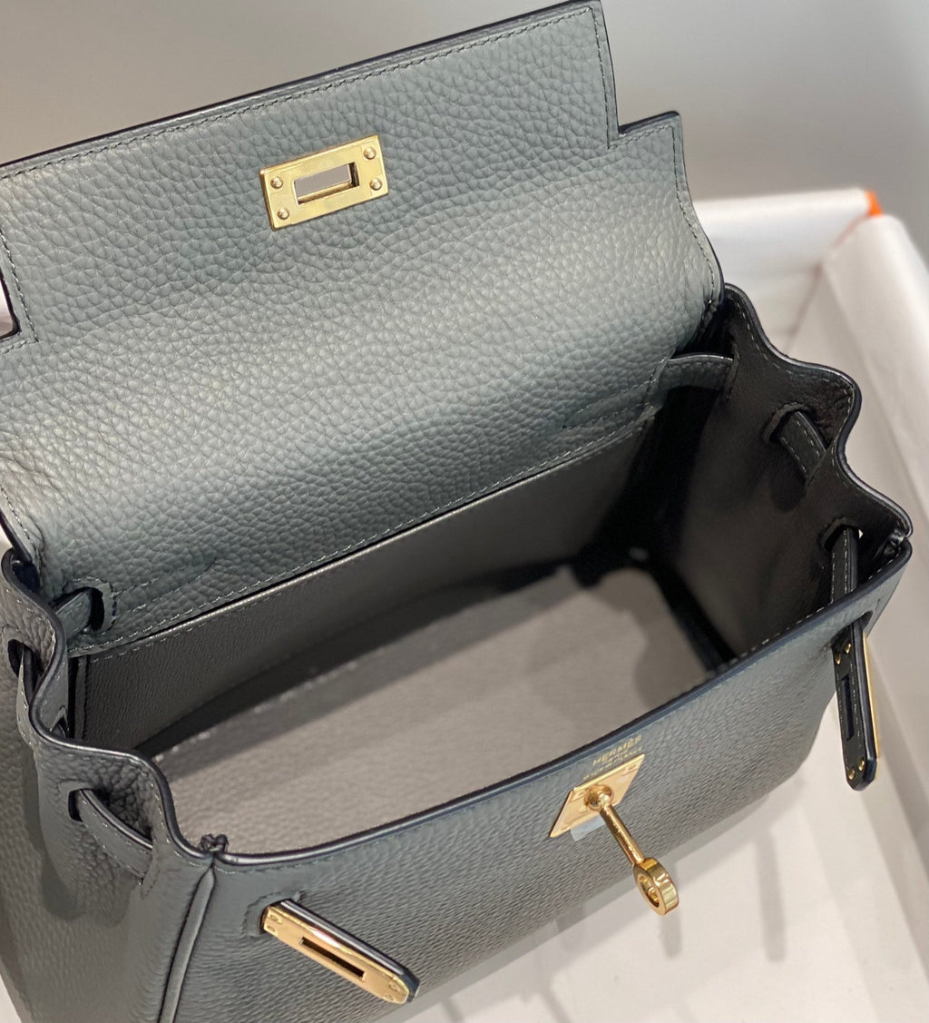 HM ミニ ケリー 20cm グリス マイヤー トーゴレザー ゴールド金具