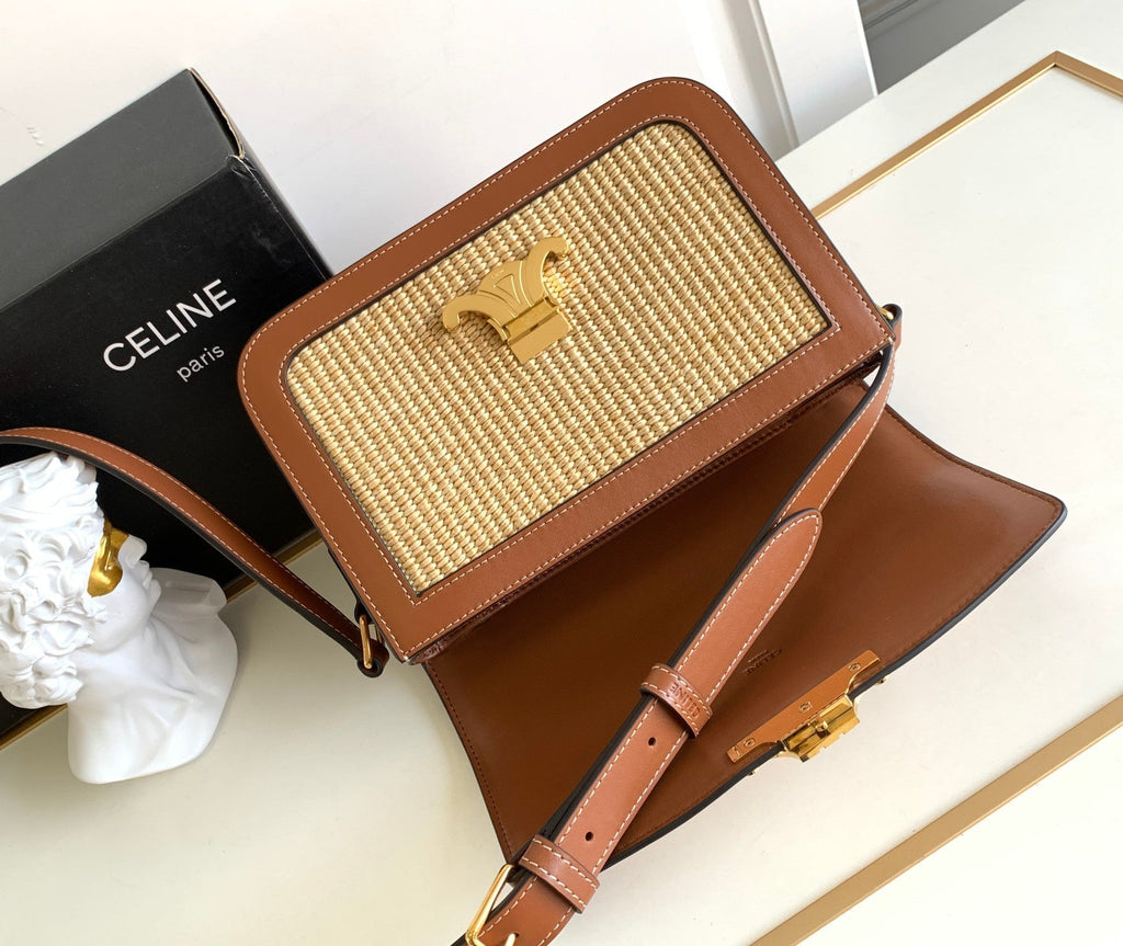 CLASSIQUE TRIOMPHE 22CM TEXTILE ET CUIR DE VEAU