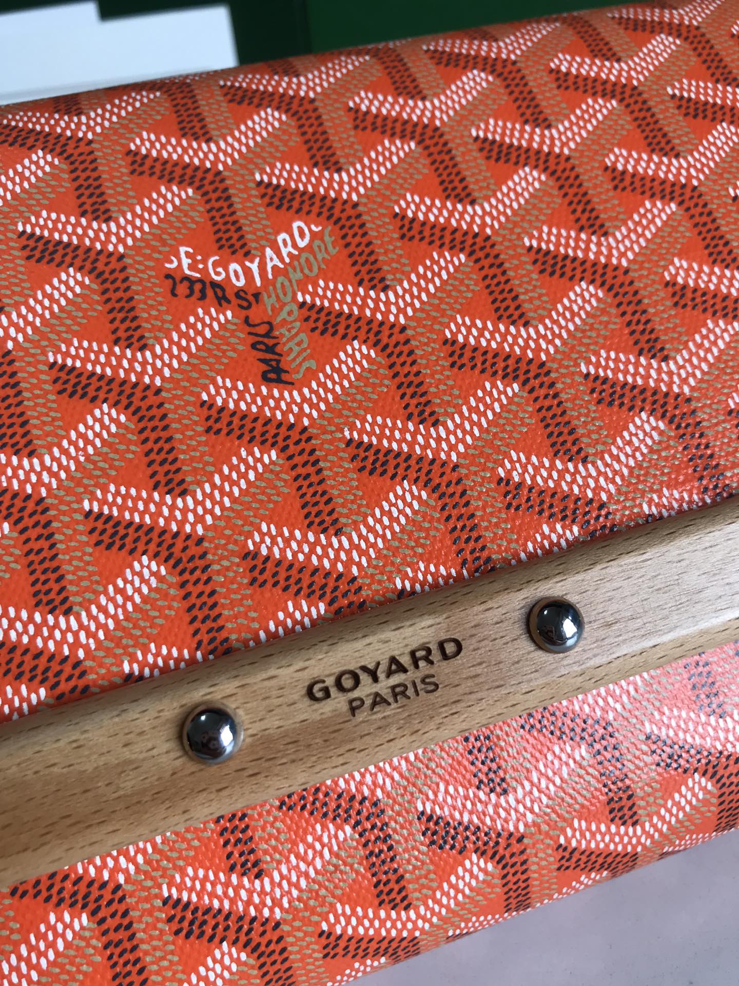 POCHETTE MONTE-CARLO PM 25 EN TOILE GOYARDINE ORANGE