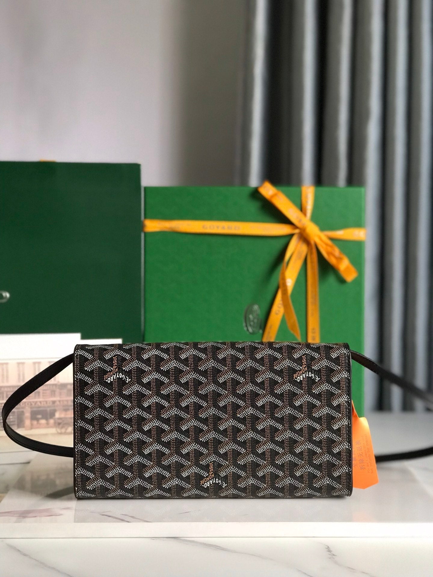 POCHETTE MONTE-CARLO PM 25 EN TOILE GOYARDINE NOIRE